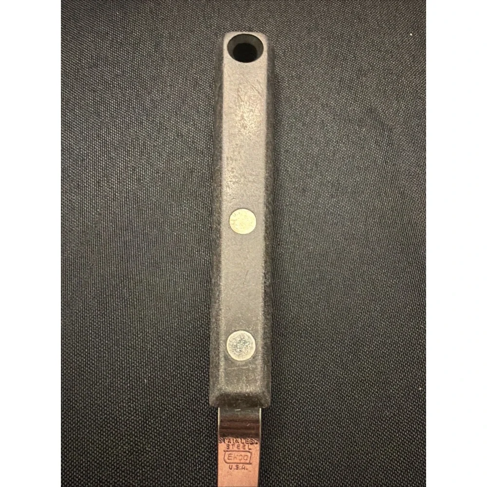 EKCO Short Stainless  Slotted Spatula Nylon Head Bakelite Handle USA